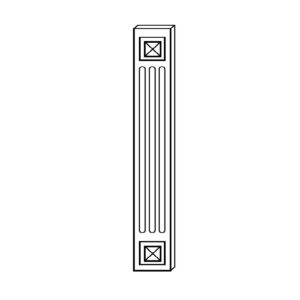 Decorative Wall Filler - Fluted with Beveled Square