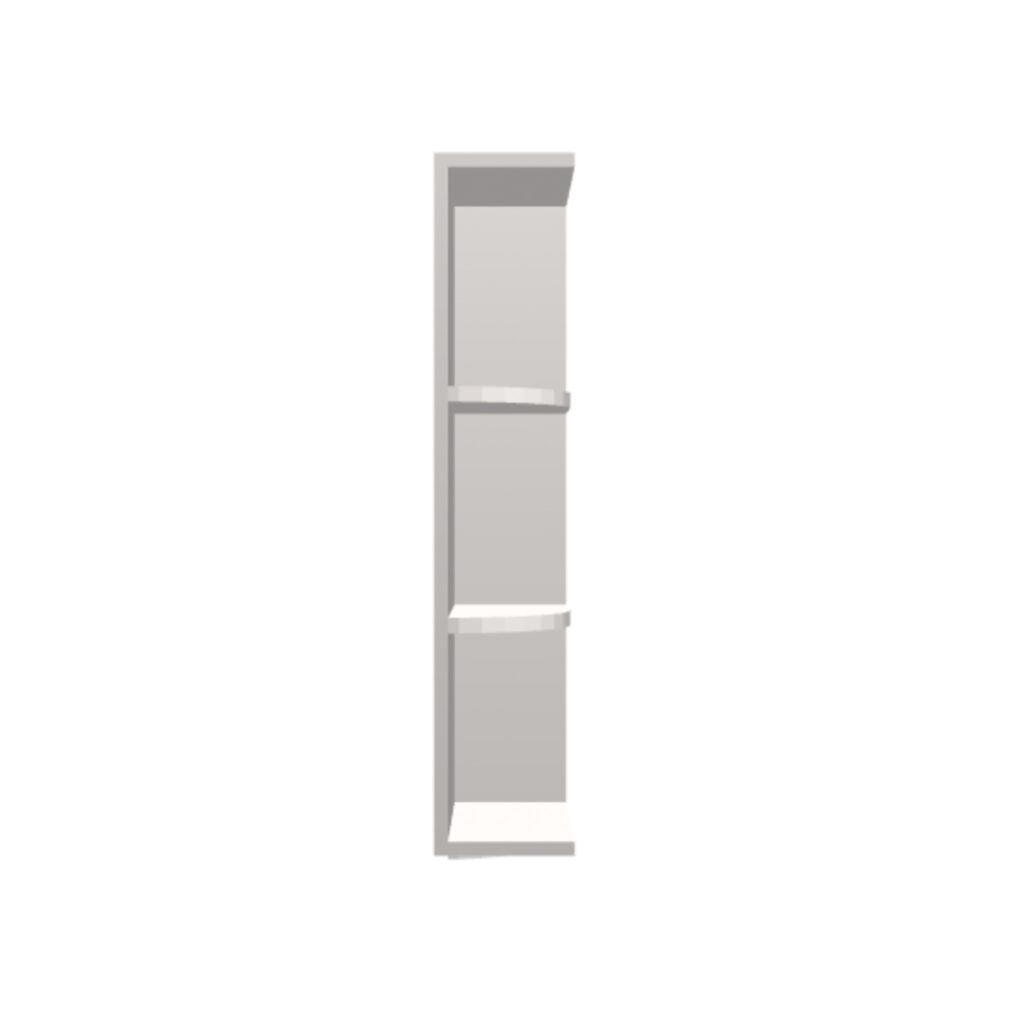 Wall end shelf