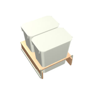 Double Trash Can Pull Out