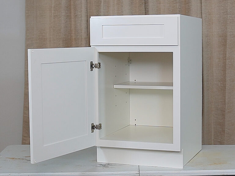 Preassembled kitchen cabinet ready for installation from Simply Cabinets.