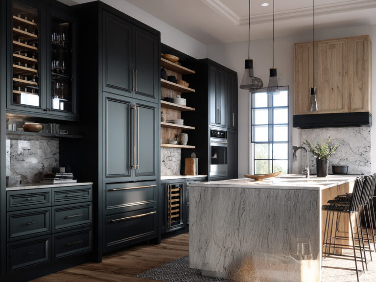 Side-by-side comparison of RTA and preassembled kitchen cabinets from Simply Cabinets.
