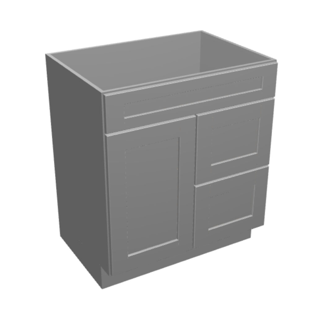 Vanity Sink Base – 2 Drawers, 1 Door