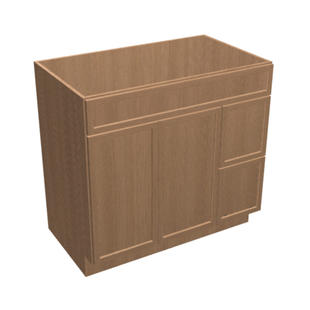 Vanity Sink Base – 2 Drawers, 2 Doors