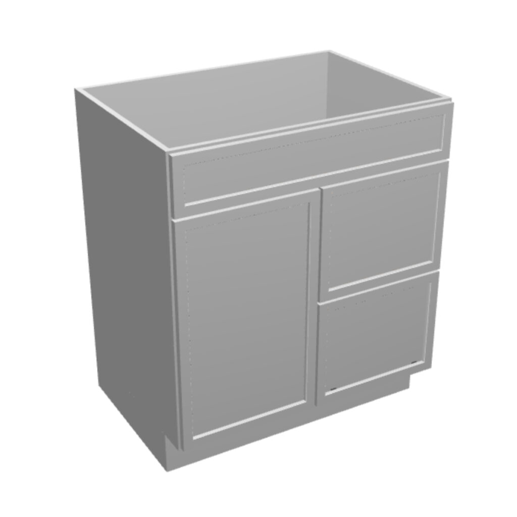 Vanity Sink Base – 2 Drawers 1 Door