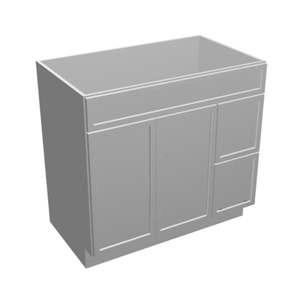 Vanity Sink Base – 2 Drawers, 2 Doors