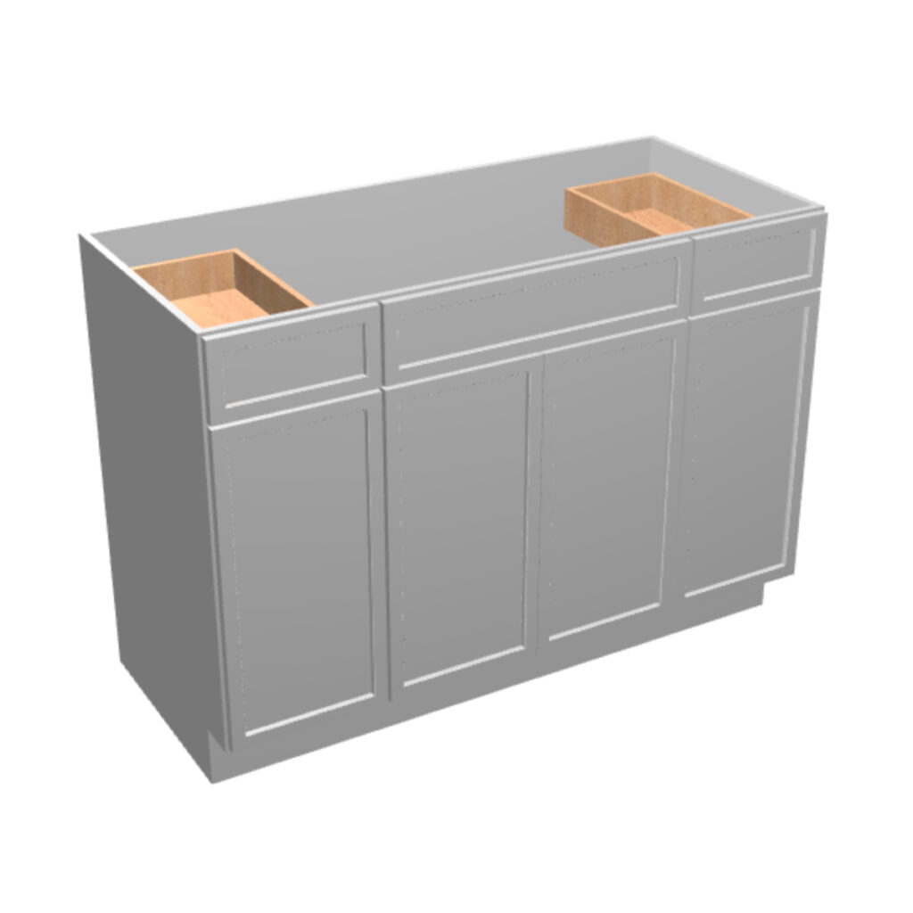 Vanity Sink Base – 2 Drawers, 4 Doors