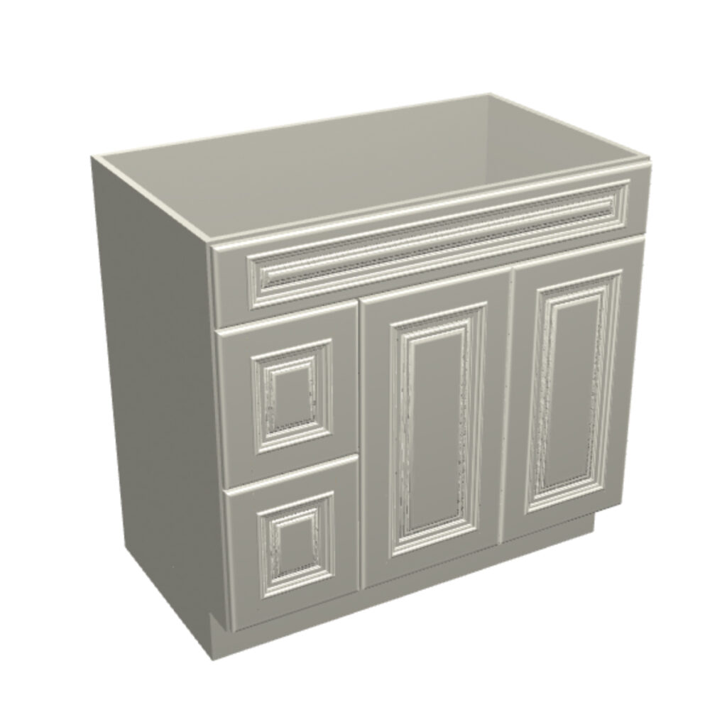 Vanity Sink Base – 2 Drawers, 2 Doors